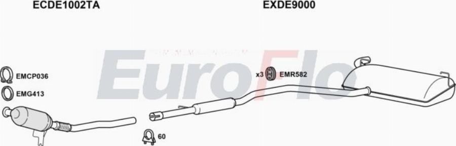 EuroFlo DECAL20D 1001B - Система випуску ОГ autocars.com.ua