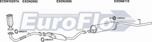 EuroFlo DNNAV25D 8008B - Система випуску ОГ autocars.com.ua