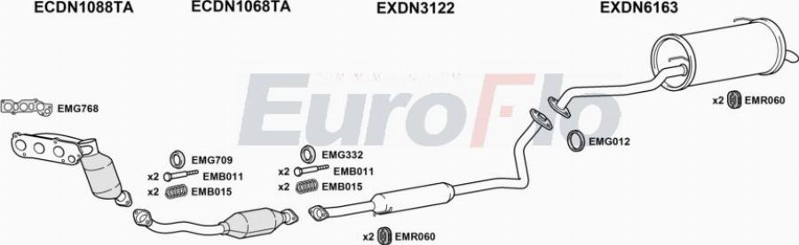 EuroFlo DNNOT12 6001 - Система випуску ОГ autocars.com.ua