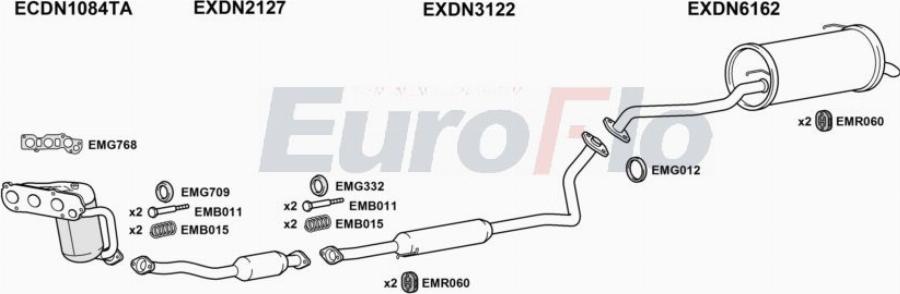 EuroFlo DNNOT12 6005A00 - Система випуску ОГ autocars.com.ua