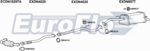 EuroFlo DNNOT15D 6004B - Система випуску ОГ autocars.com.ua