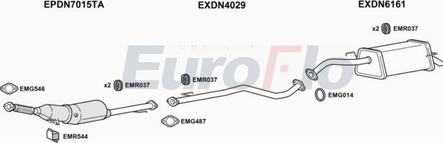 EuroFlo DNNOT15D 6011B - Система випуску ОГ autocars.com.ua