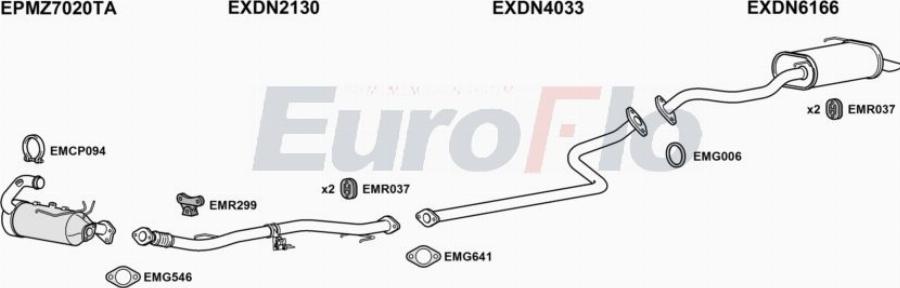 EuroFlo DNNOT15D 6015B - Система випуску ОГ autocars.com.ua