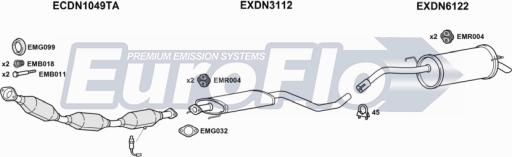 EuroFlo DNNOT16 6001C - Система випуску ОГ autocars.com.ua