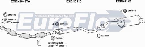 EuroFlo DNNOT16 6001E - Система випуску ОГ autocars.com.ua