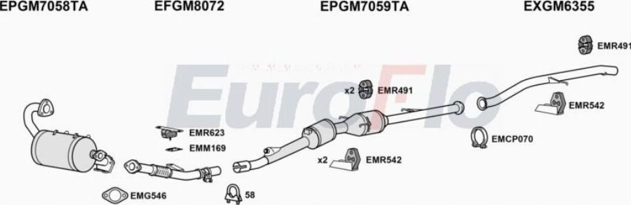 EuroFlo VLVIVA16D 7003B - Система випуску ОГ autocars.com.ua