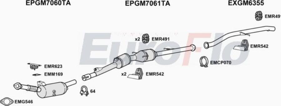 EuroFlo RNTRA16D 6011B - Система випуску ОГ autocars.com.ua