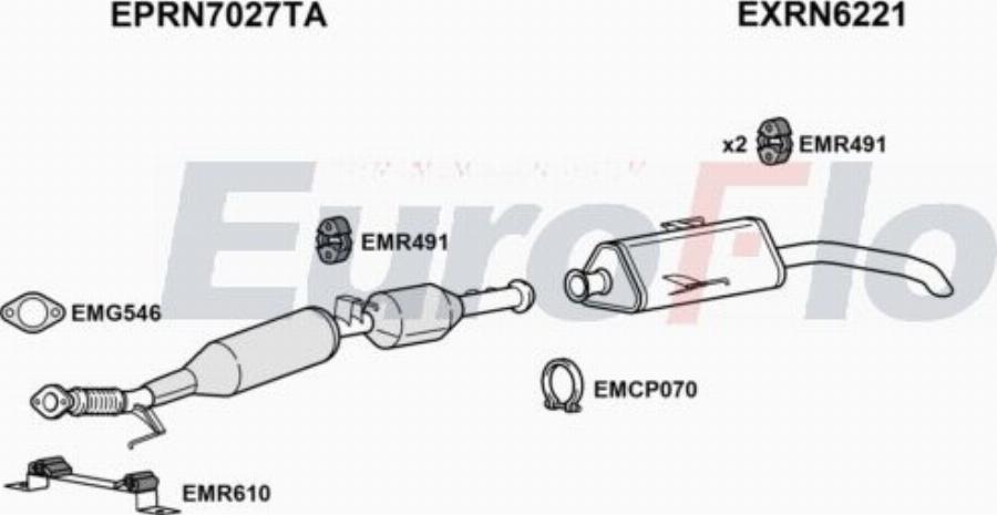 EuroFlo RNMAS23D 7058 - Система випуску ОГ autocars.com.ua