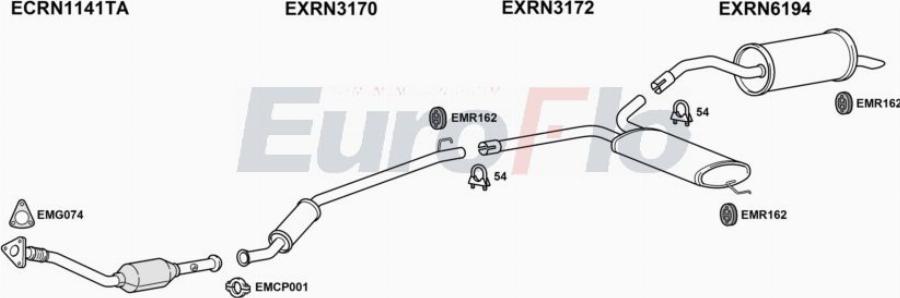 EuroFlo DNPRIM20 7001A00 - Система випуску ОГ autocars.com.ua