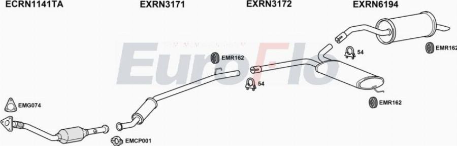 EuroFlo DNPRIM20 7001C - Система випуску ОГ autocars.com.ua
