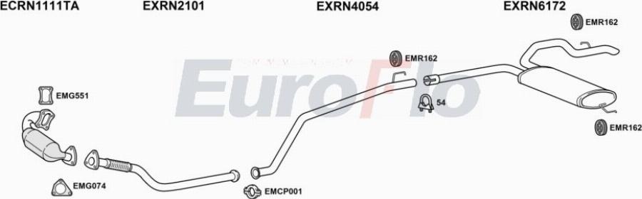 EuroFlo RNTRA20D 7004A00 - Система випуску ОГ autocars.com.ua