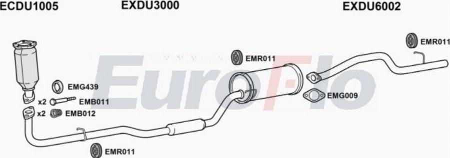 EuroFlo DUCUO10 1001A00 - Система випуску ОГ autocars.com.ua