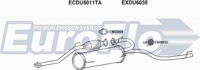 EuroFlo DUHIJ13 6001B - Система випуску ОГ autocars.com.ua