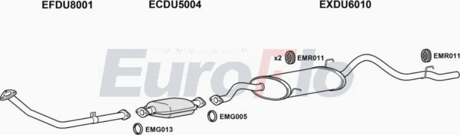 EuroFlo DUSPO16 3004A00 - Система випуску ОГ autocars.com.ua