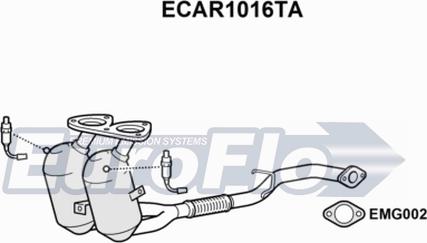 EuroFlo ECAR1016TA - Каталізатор autocars.com.ua