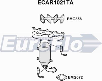 EuroFlo ECAR1021TA - Каталізатор autocars.com.ua