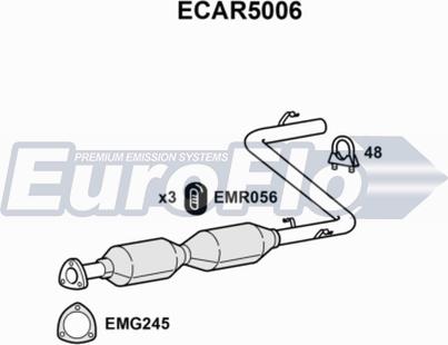 EuroFlo ECAR5006 - Каталізатор autocars.com.ua