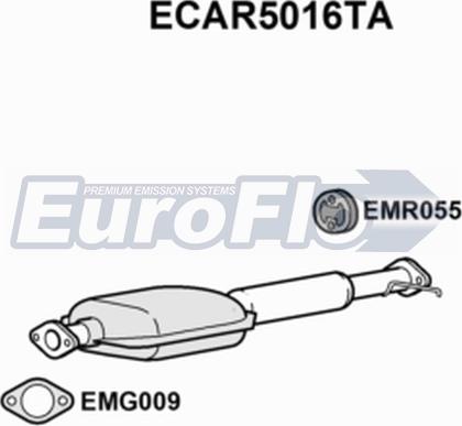 EuroFlo ECAR5016TA - Каталізатор autocars.com.ua