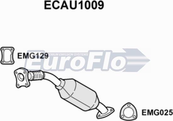 EuroFlo ECAU1009 - Каталізатор autocars.com.ua