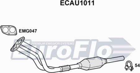 EuroFlo ECAU1011 - Каталізатор autocars.com.ua