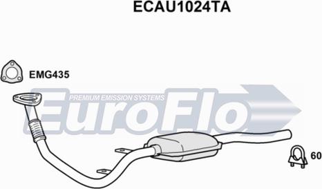 EuroFlo ECAU1024TA - Каталізатор autocars.com.ua