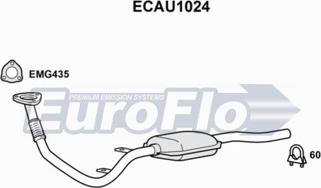 EuroFlo ECAU1024 - Каталізатор autocars.com.ua