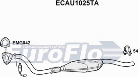 EuroFlo ECAU1025TA - Каталізатор autocars.com.ua