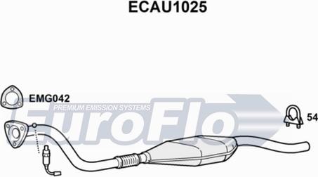 EuroFlo ECAU1025 - Каталізатор autocars.com.ua