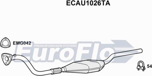 EuroFlo ECAU1026TA - Каталізатор autocars.com.ua