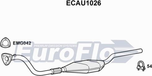 EuroFlo ECAU1026 - Каталізатор autocars.com.ua