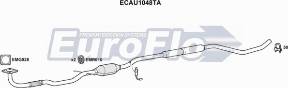 EuroFlo ECAU1048TA - Каталізатор autocars.com.ua