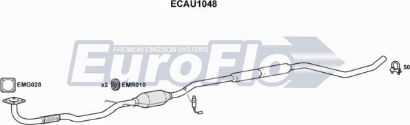 EuroFlo ECAU1048 - Каталізатор autocars.com.ua