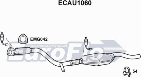 EuroFlo ECAU1060 - Каталізатор autocars.com.ua