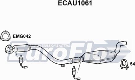 EuroFlo ECAU1061 - Каталізатор autocars.com.ua