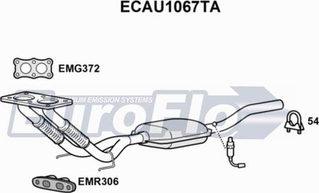 EuroFlo ECAU1067TA - Катализатор autodnr.net