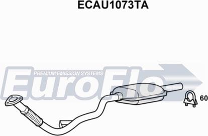 EuroFlo ECAU1073TA - Каталізатор autocars.com.ua