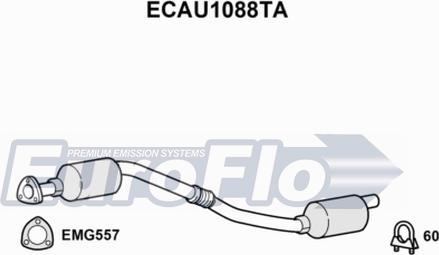 EuroFlo ECAU1088TA - Каталізатор autocars.com.ua