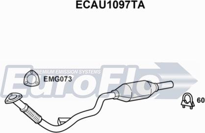 EuroFlo ECAU1097TA - Каталізатор autocars.com.ua