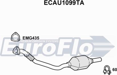 EuroFlo ECAU1099TA - Каталізатор autocars.com.ua