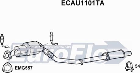 EuroFlo ECAU1101TA - Каталізатор autocars.com.ua