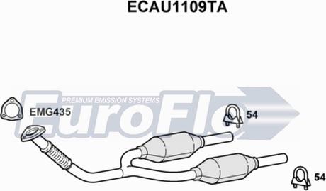 EuroFlo ECAU1109TA - Каталізатор autocars.com.ua