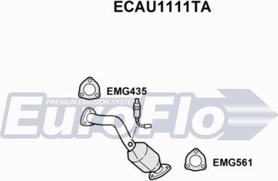 EuroFlo ECAU1111TA - Каталізатор autocars.com.ua