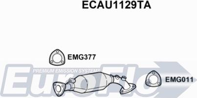 EuroFlo ECAU1129TA - Каталізатор autocars.com.ua