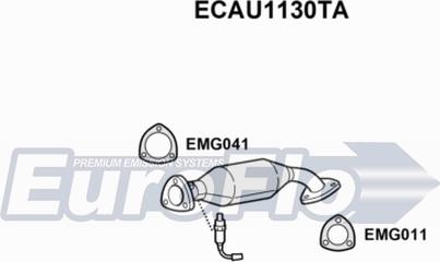 EuroFlo ECAU1130TA - Каталізатор autocars.com.ua