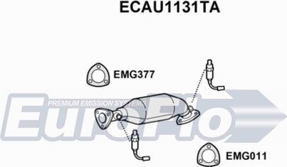 EuroFlo ECAU1131TA - Каталізатор autocars.com.ua