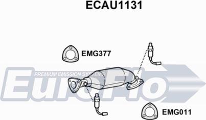 EuroFlo ECAU1131 - Каталізатор autocars.com.ua