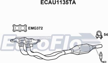 EuroFlo ECAU1135TA - Катализатор autodnr.net