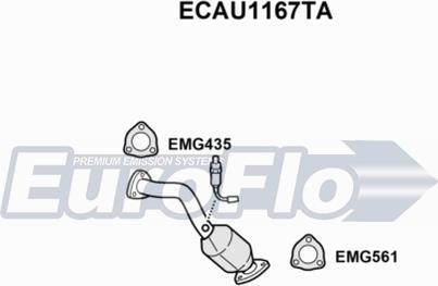 EuroFlo ECAU1167TA - Каталізатор autocars.com.ua