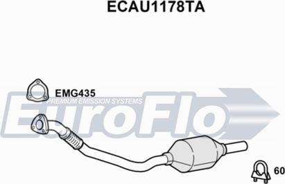 EuroFlo ECAU1178TA - Каталізатор autocars.com.ua