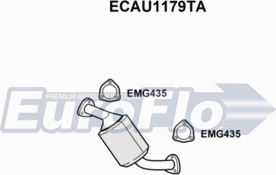 EuroFlo ECAU1179TA - Каталізатор autocars.com.ua